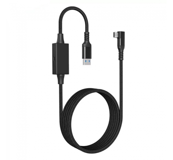 VR Charging Link Cable Compatible with Meta Quest 3S/Quest 3/Oculus Quest 2/Pico 4 Accessories and PC/SteamVR